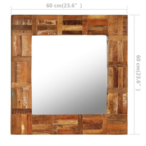 vidaXL Decorative Mirror Wall Mirror Bathroom Mirror Solid Reclaimed Wood-48