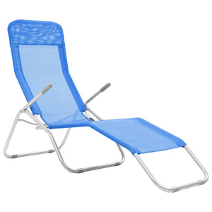 vidaXL Deckchairs Outdoor Lounge Chairs Folding Sunlounger Sunbed Textilene-33