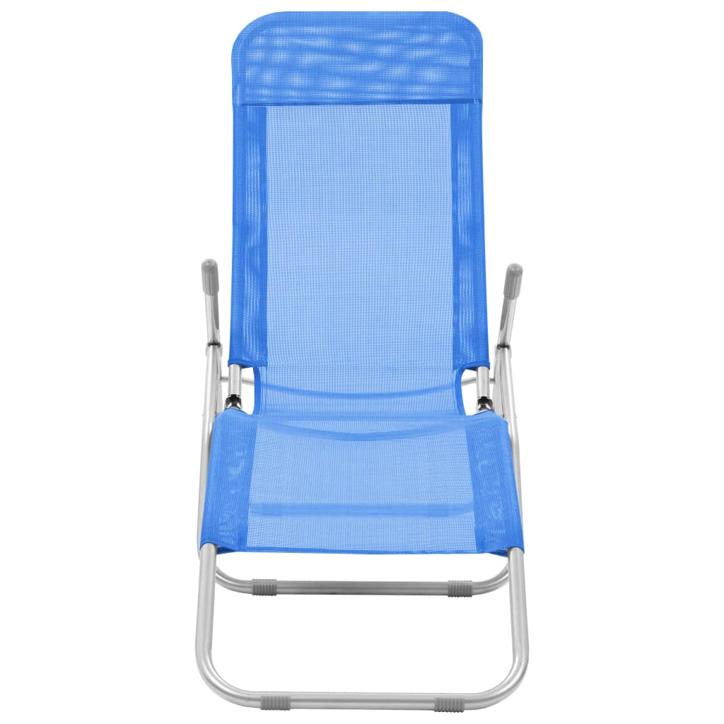 vidaXL Deckchairs Outdoor Lounge Chairs Folding Sunlounger Sunbed Textilene-3