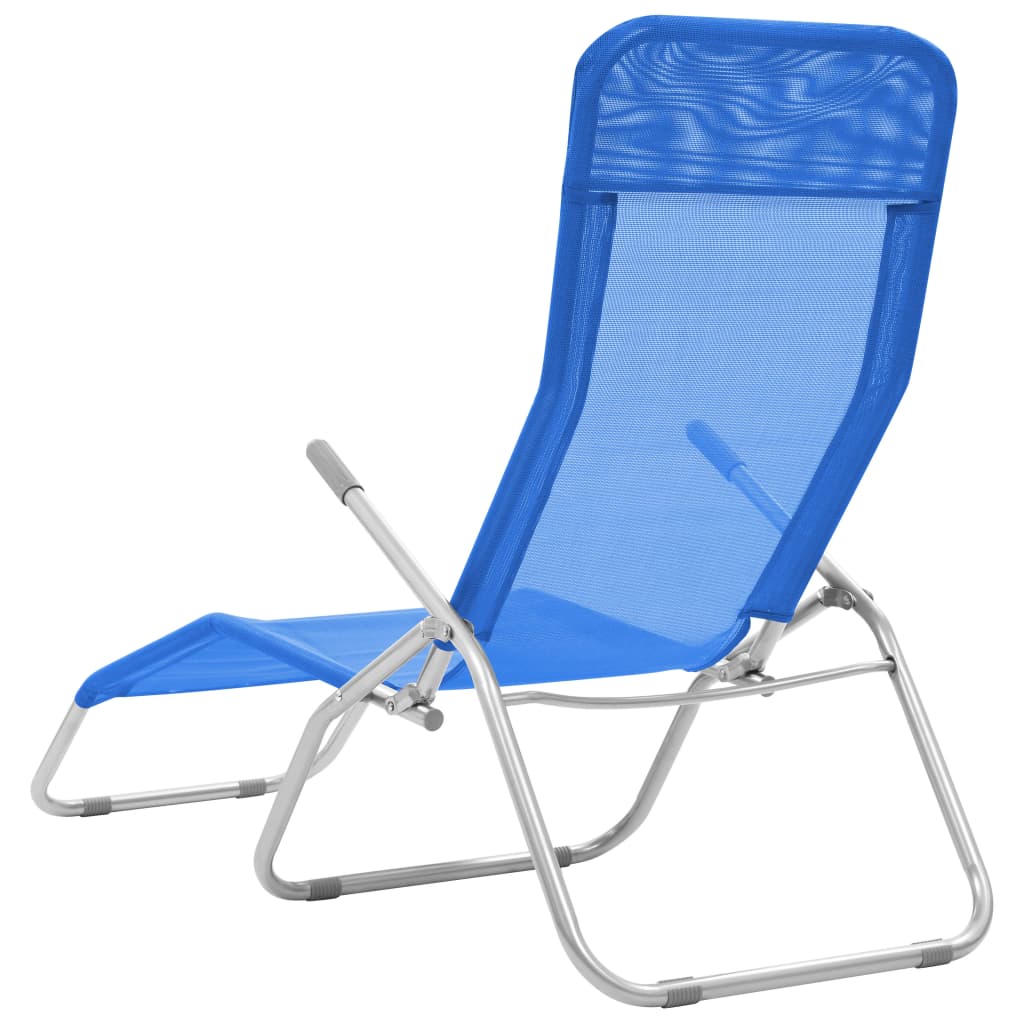 vidaXL Deckchairs Outdoor Lounge Chairs Folding Sunlounger Sunbed Textilene-7