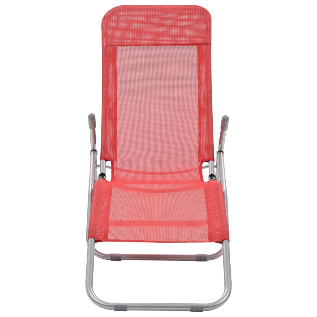 vidaXL Deckchairs Outdoor Lounge Chairs Folding Sunlounger Sunbed Textilene-13