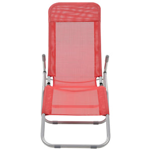 vidaXL Deckchairs Outdoor Lounge Chairs Folding Sunlounger Sunbed Textilene-13