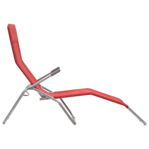vidaXL Deckchairs Outdoor Lounge Chairs Folding Sunlounger Sunbed Textilene-20