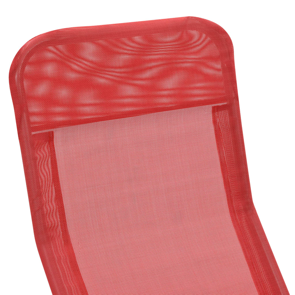 vidaXL Deckchairs Outdoor Lounge Chairs Folding Sunlounger Sunbed Textilene-23