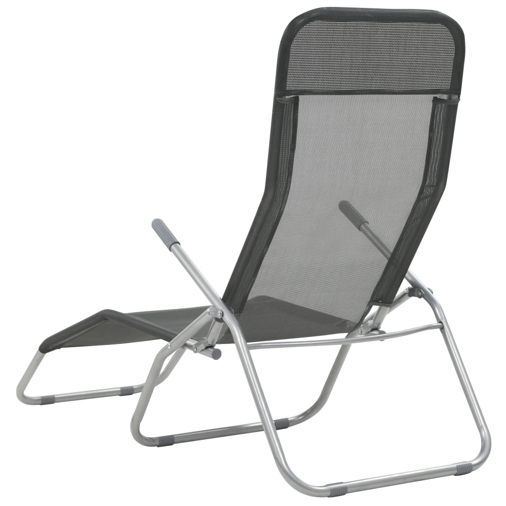 vidaXL Deckchairs Outdoor Lounge Chairs Folding Sunlounger Sunbed Textilene-14