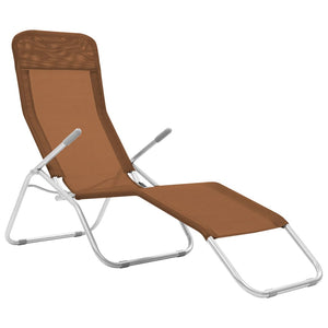 vidaXL Deckchairs Outdoor Lounge Chairs Folding Sunlounger Sunbed Textilene-32