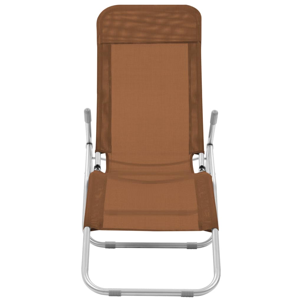 vidaXL Deckchairs Outdoor Lounge Chairs Folding Sunlounger Sunbed Textilene-0