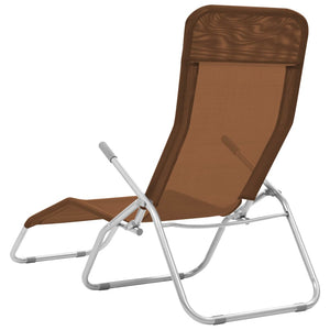vidaXL Deckchairs Outdoor Lounge Chairs Folding Sunlounger Sunbed Textilene-4