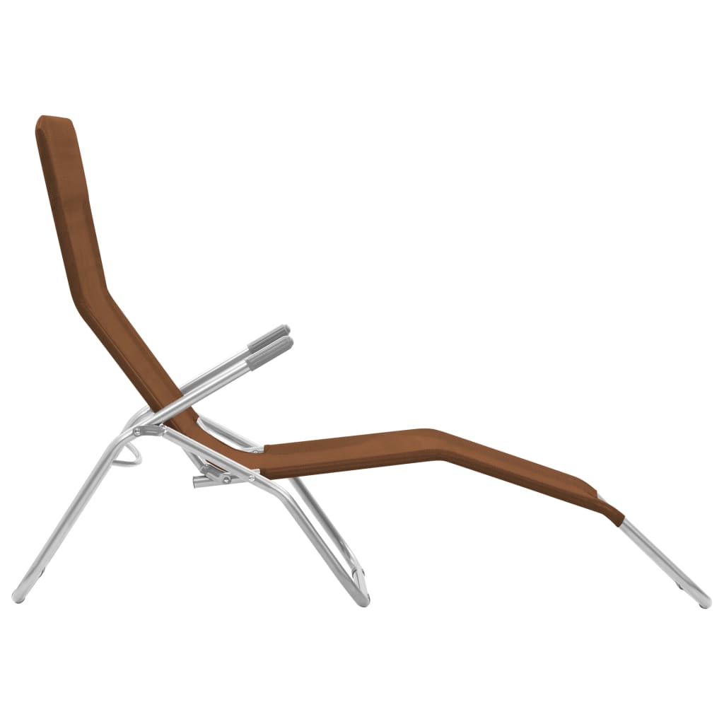 vidaXL Deckchairs Outdoor Lounge Chairs Folding Sunlounger Sunbed Textilene-8