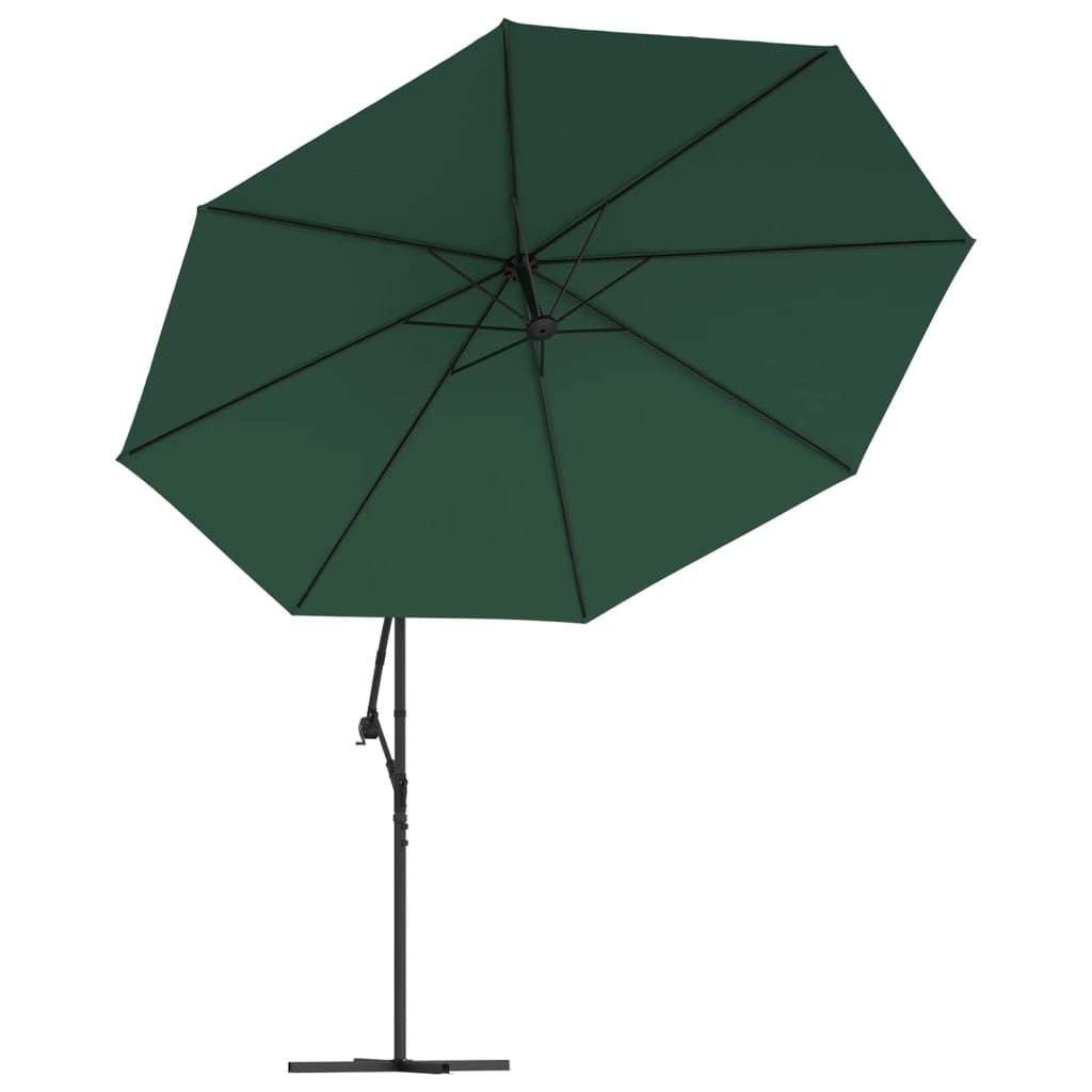 vidaXL Cantilever Umbrella Parasol with Solar LEDs Patio Umbrella Sunshade-19