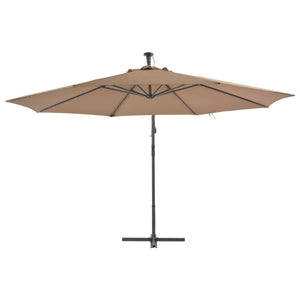 vidaXL Cantilever Umbrella Parasol with Solar LEDs Patio Umbrella Sunshade-40