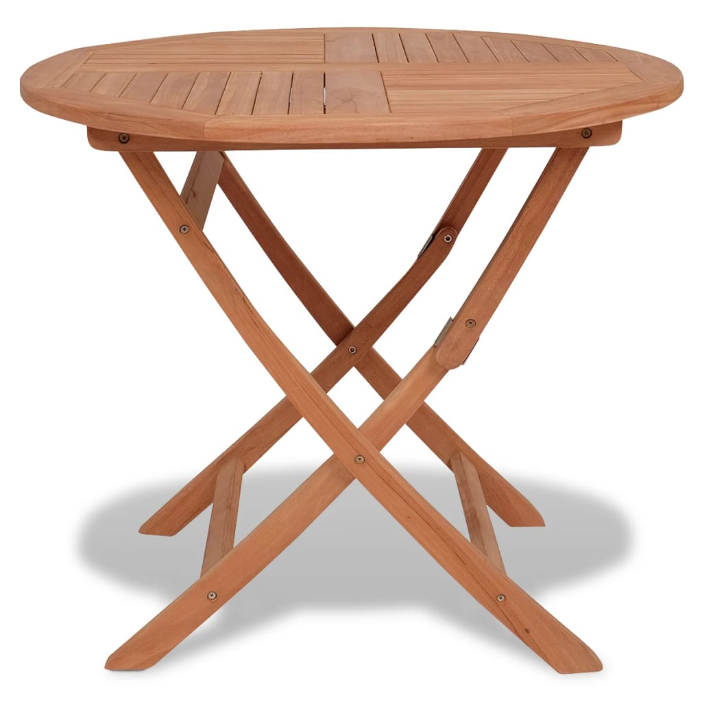 vidaXL Folding Patio Table 33.5"x29.9" Solid Teak Wood-0