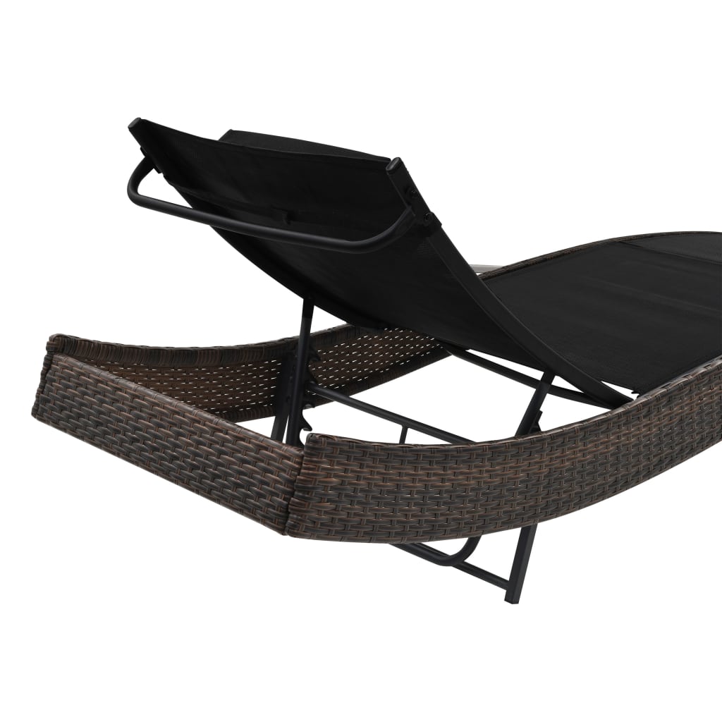 vidaXL Patio Lounge Chairs with Adjustable Backrest Sunloungers Textilene-16