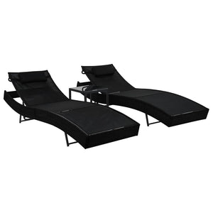 vidaXL Patio Lounge Chairs with Adjustable Backrest Sunloungers Textilene-11