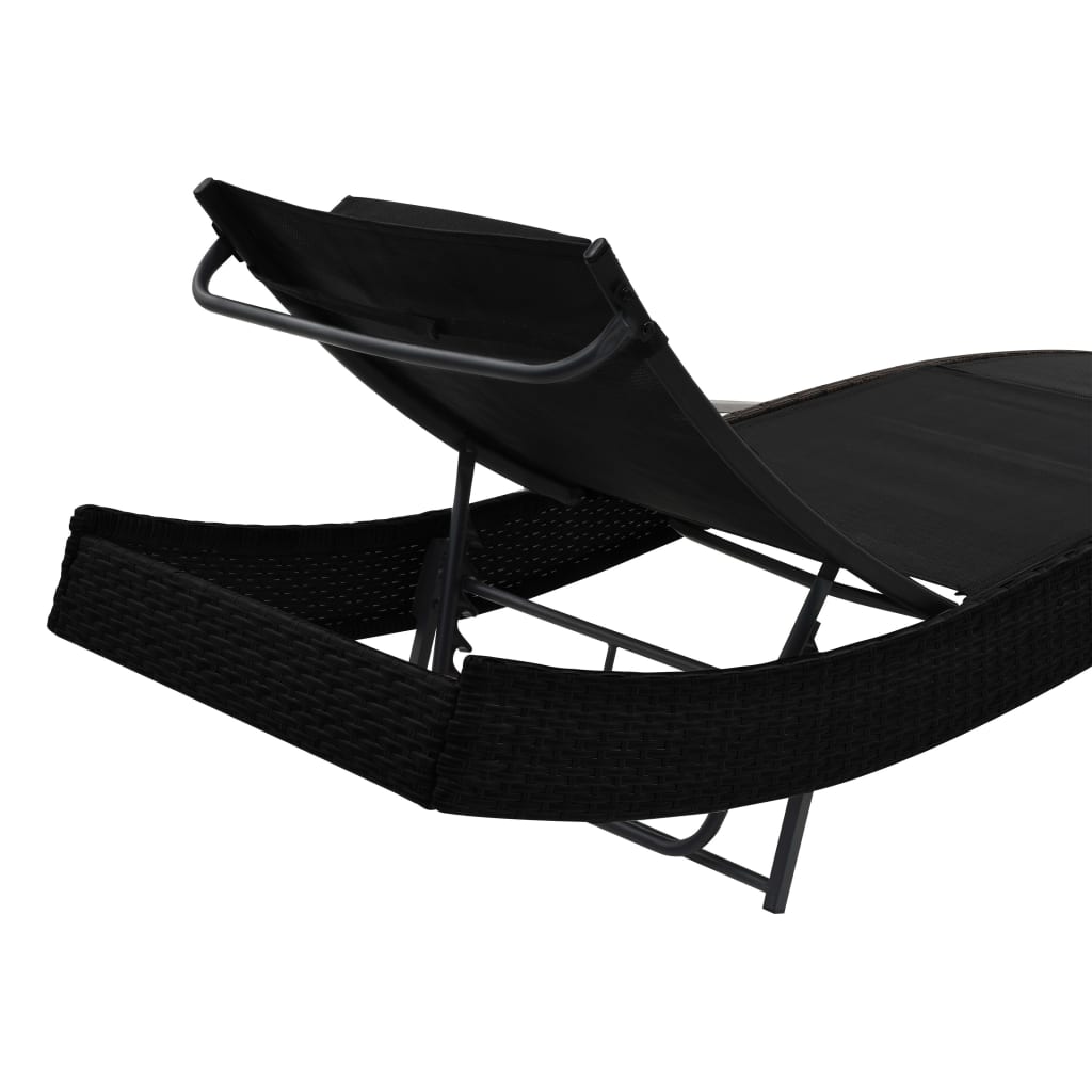 vidaXL Patio Lounge Chairs with Adjustable Backrest Sunloungers Textilene-0