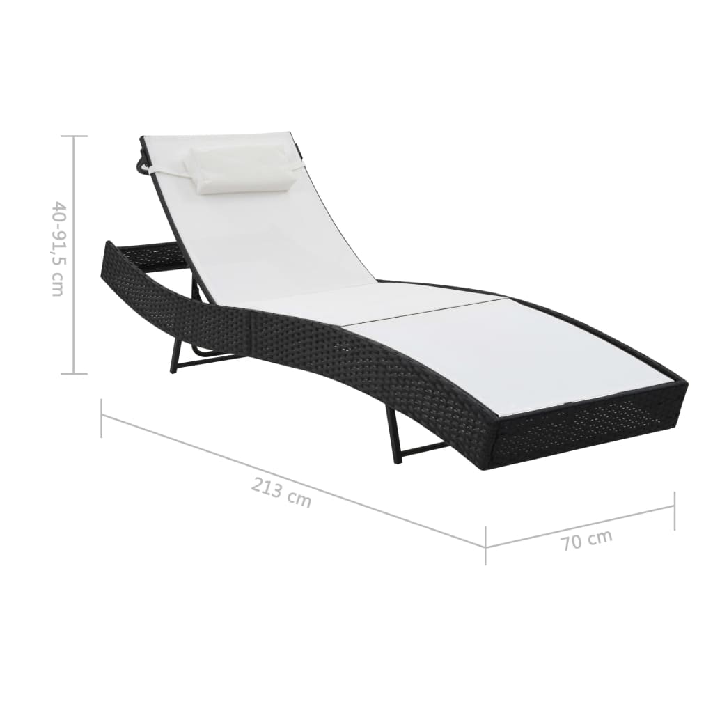 vidaXL Patio Lounge Chairs with Adjustable Backrest Sunloungers Textilene-21