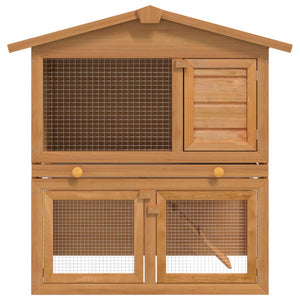 vidaXL Rabbit Hutch Bunny Cage with Pull Out Tray Pet House Solid Pine Wood-4