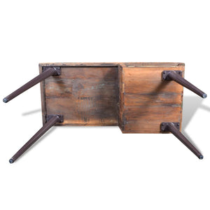 vidaXL Reclaimed Wood Desk with Iron Legs-5