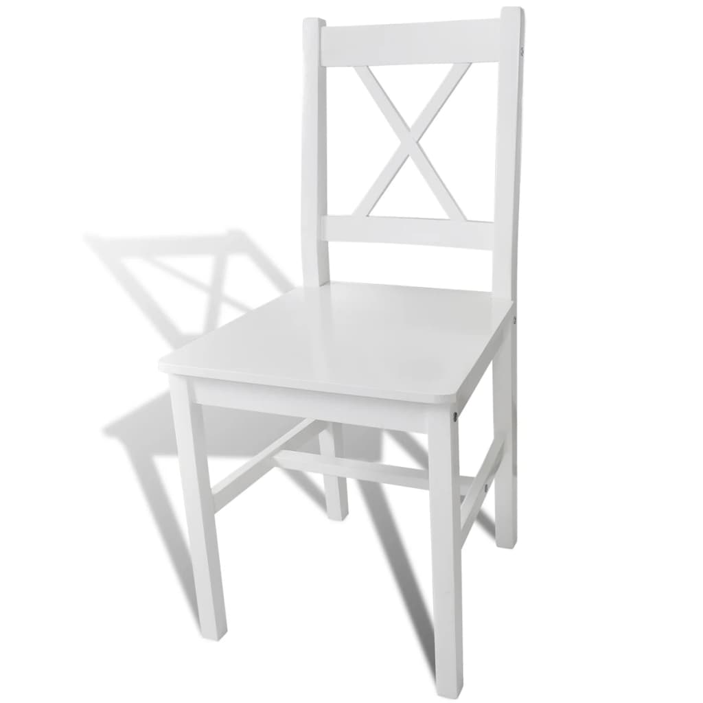 vidaXL Dining Chairs Accent Chair with Curved Slat Back for Kitchen Pinewood-27