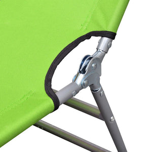 vidaXL Patio Lounge Chair Folding Sunlounger Outdoor Poolside Sunbed Steel-45
