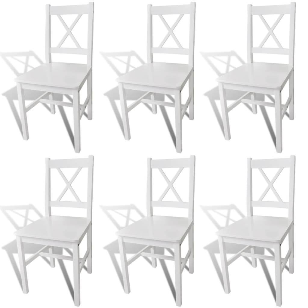 vidaXL Dining Chairs Accent Chair with Curved Slat Back for Kitchen Pinewood-11