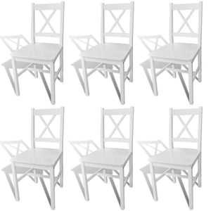 vidaXL Dining Chairs Accent Chair with Curved Slat Back for Kitchen Pinewood-11