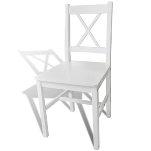 vidaXL Dining Chairs Accent Chair with Curved Slat Back for Kitchen Pinewood-26