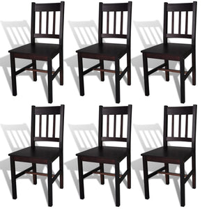 vidaXL Dining Chairs Accent Chair with Curved Slat Back for Kitchen Pinewood-15