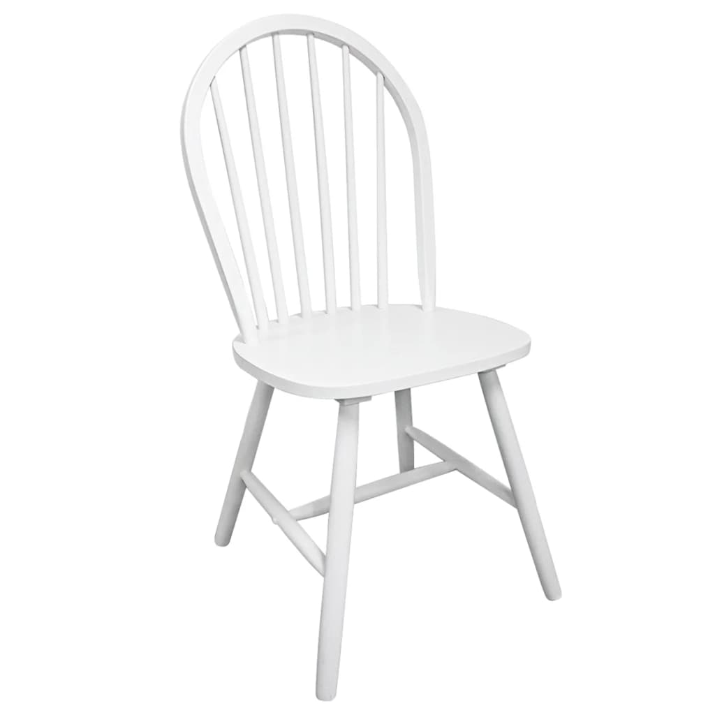 vidaXL 291745 2/4/6 pcs Wooden Dining Chairs Round White-12