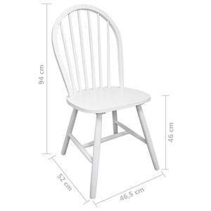 vidaXL 291745 2/4/6 pcs Wooden Dining Chairs Round White-8