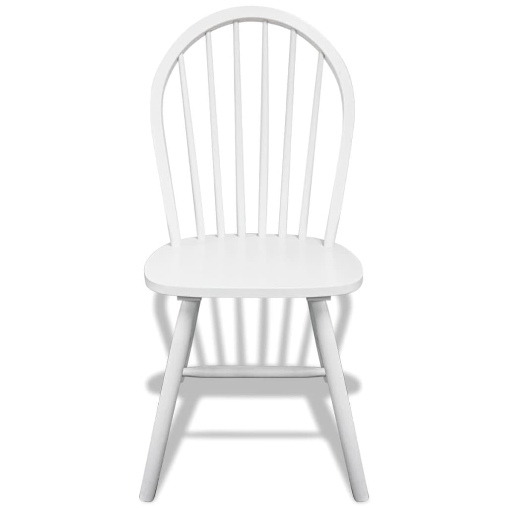 vidaXL 291745 2/4/6 pcs Wooden Dining Chairs Round White-19
