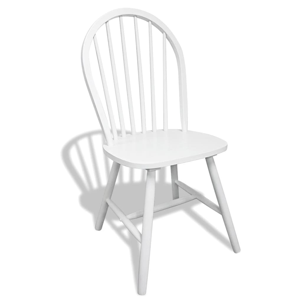 vidaXL 291745 2/4/6 pcs Wooden Dining Chairs Round White-21