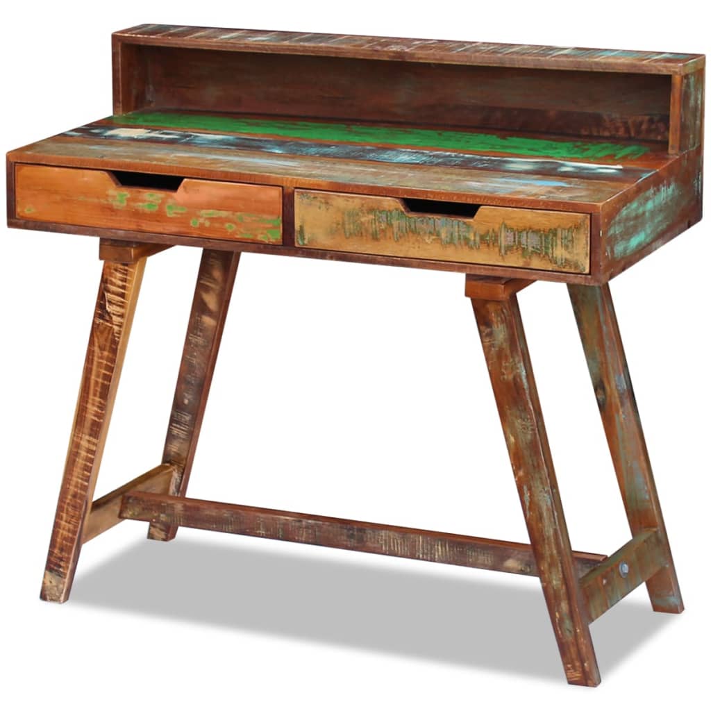 vidaXL Desk Solid Reclaimed Wood-7