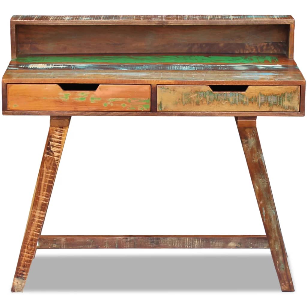 vidaXL Desk Solid Reclaimed Wood-8