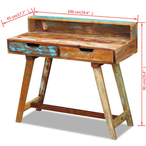 vidaXL Desk Solid Reclaimed Wood-9