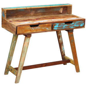 vidaXL Desk Solid Reclaimed Wood-11
