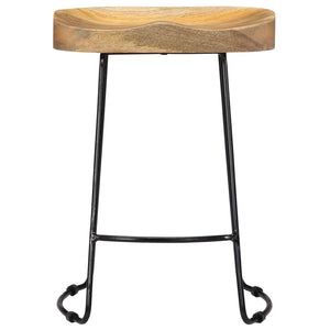 vidaXL Bar Stool Bar Seat Counter Height Island Stool for Pub Solid Mango Wood-5