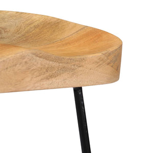 vidaXL Bar Stool Bar Seat Counter Height Island Stool for Pub Solid Mango Wood-0