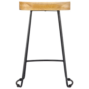 vidaXL Bar Stool Bar Seat Counter Height Island Stool for Pub Solid Mango Wood-14