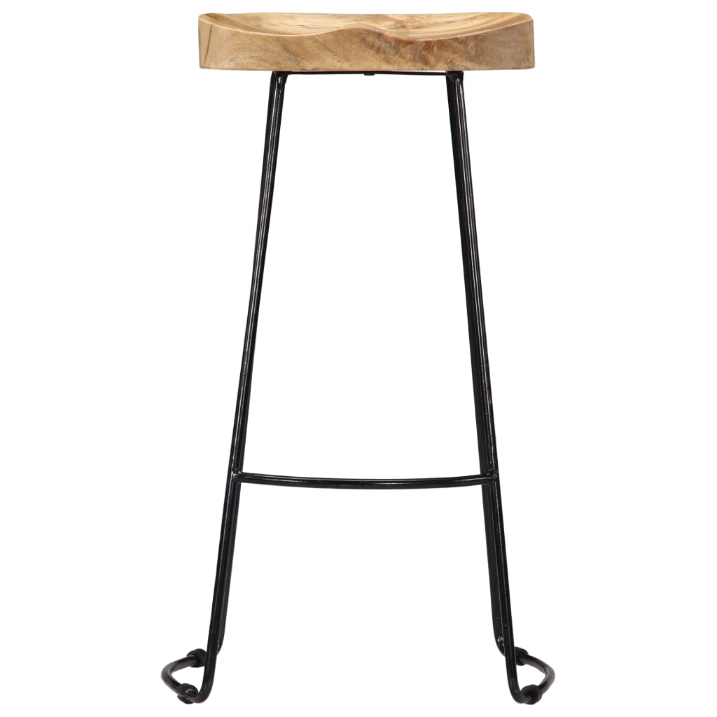 vidaXL Bar Stool Bar Seat Counter Height Island Stool for Pub Solid Mango Wood-19