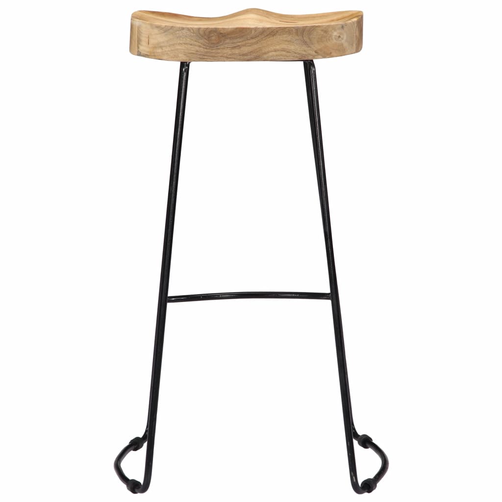 vidaXL Bar Stool Bar Seat Counter Height Island Stool for Pub Solid Mango Wood-20