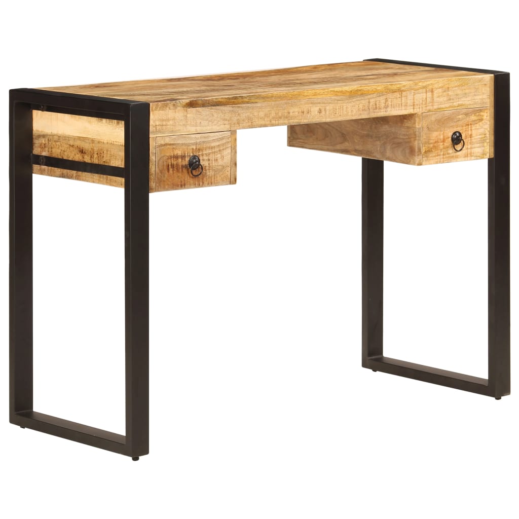 vidaXL Desk with 2 Drawers 43.3"x19.7"x30.3" Solid Mango Wood-1