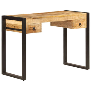 vidaXL Desk with 2 Drawers 43.3"x19.7"x30.3" Solid Mango Wood-1