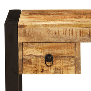 vidaXL Desk with 2 Drawers 43.3"x19.7"x30.3" Solid Mango Wood-4