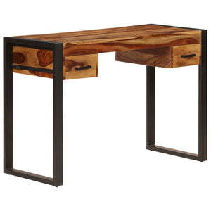 vidaXL Desk with 2 Drawers 43.3"x19.7"x30.3" Solid Sheesham Wood-1
