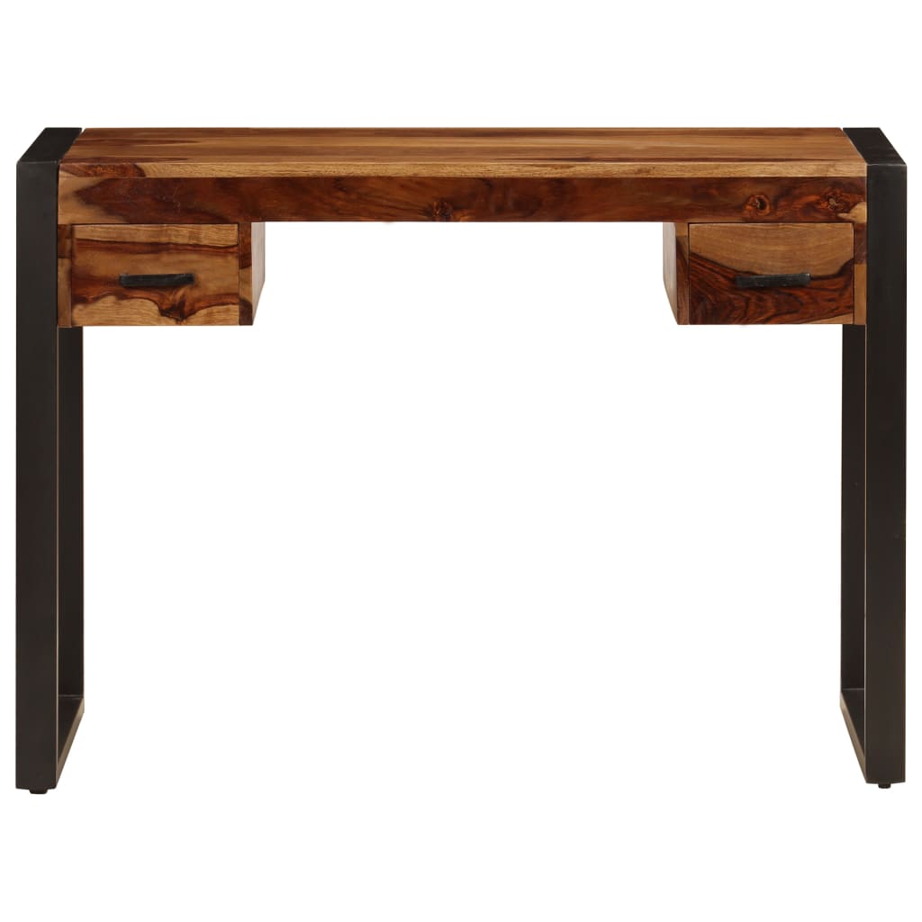 vidaXL Desk with 2 Drawers 43.3"x19.7"x30.3" Solid Sheesham Wood-2