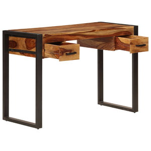 vidaXL Desk with 2 Drawers 43.3"x19.7"x30.3" Solid Sheesham Wood-3