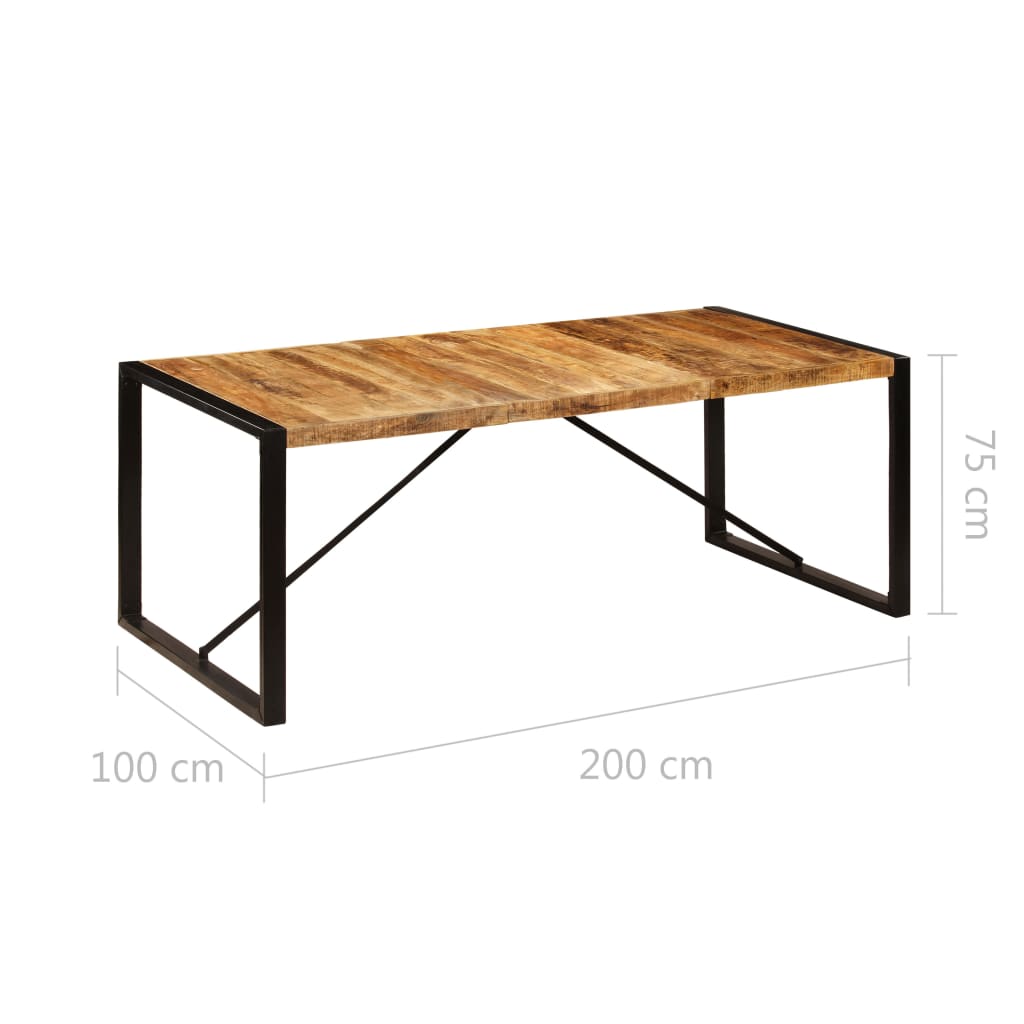 vidaXL Dining Table 78.7"x39.4"x29.5" Solid Mango Wood-0