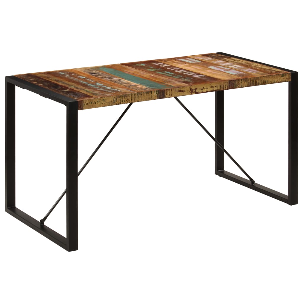 vidaXL Dining Table 55.1"x27.6"x29.5" Solid Reclaimed Wood-9