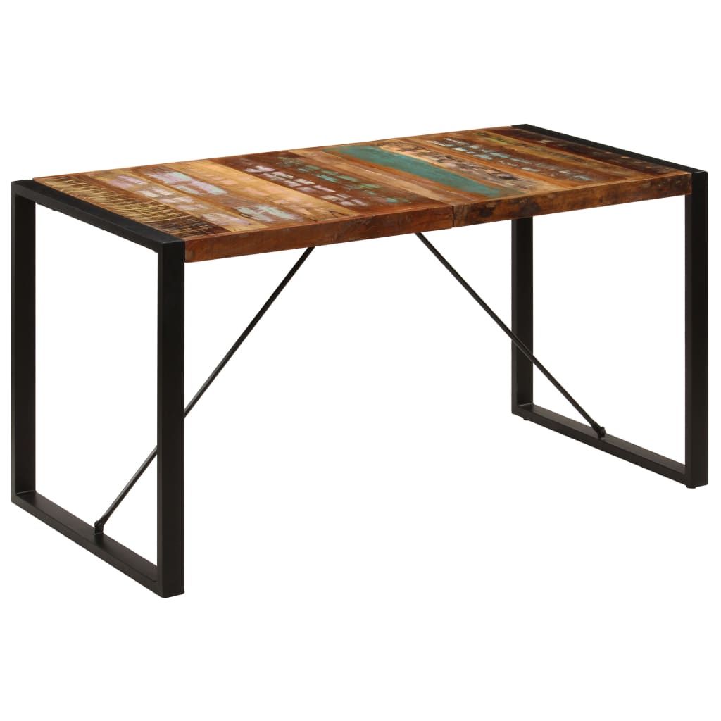 vidaXL Dining Table 55.1"x27.6"x29.5" Solid Reclaimed Wood-10